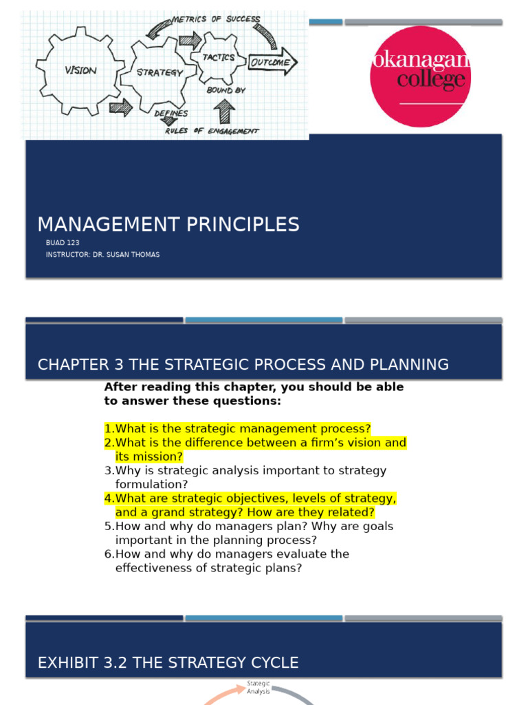 CH 3 Strategic Process Planning | PDF | Apple Inc. | Goal