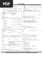 The sets Test Grade VII SMP