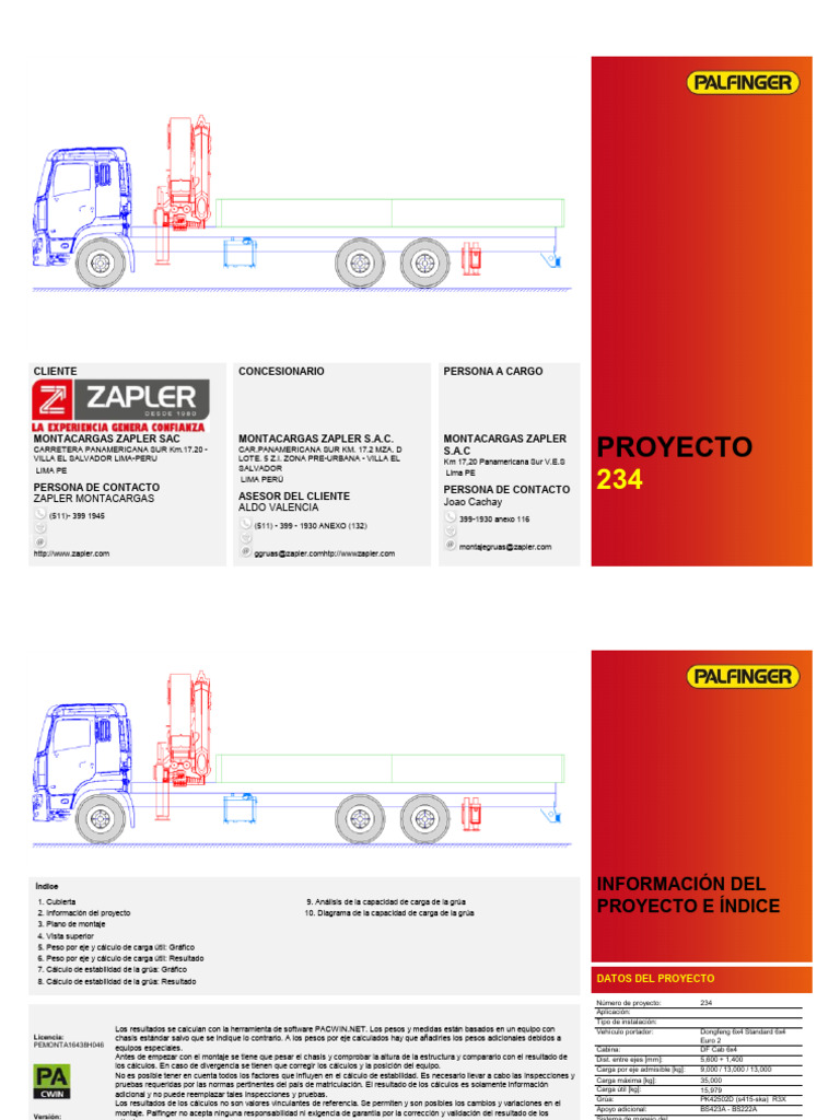 Ficha Técnica - Grúa Con Brazo Hidráulico | PDF | Eje | Vehículos