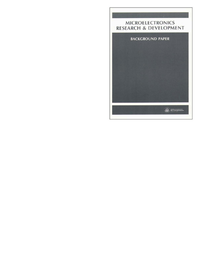 Microelectronics R&D Overview 1986 | PDF | Integrated Circuit | Gallium ...