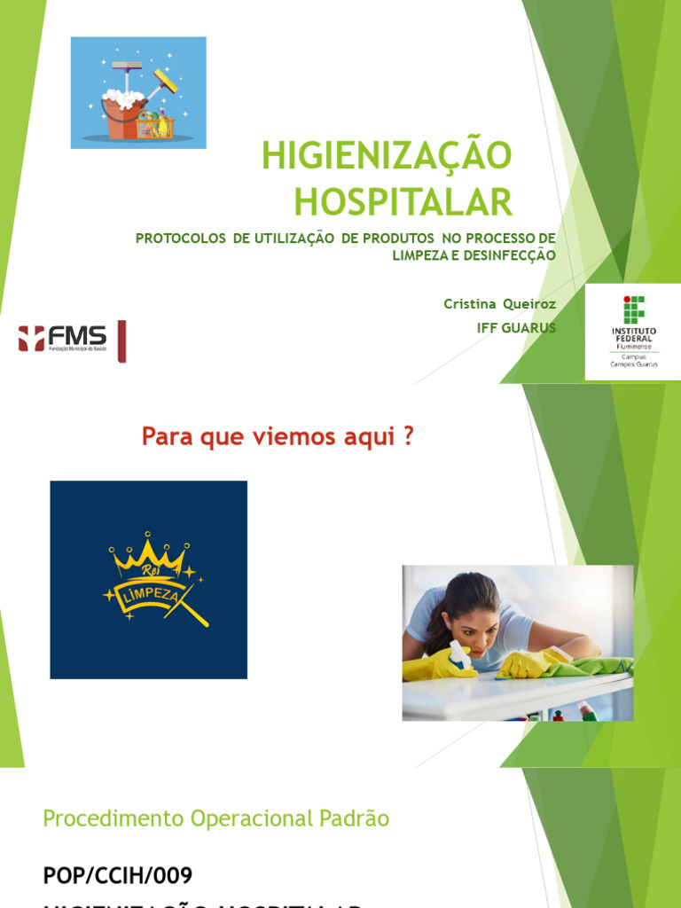 Protocolos de Higienização Hospitalar | PDF | Desinfetante | Desperdício