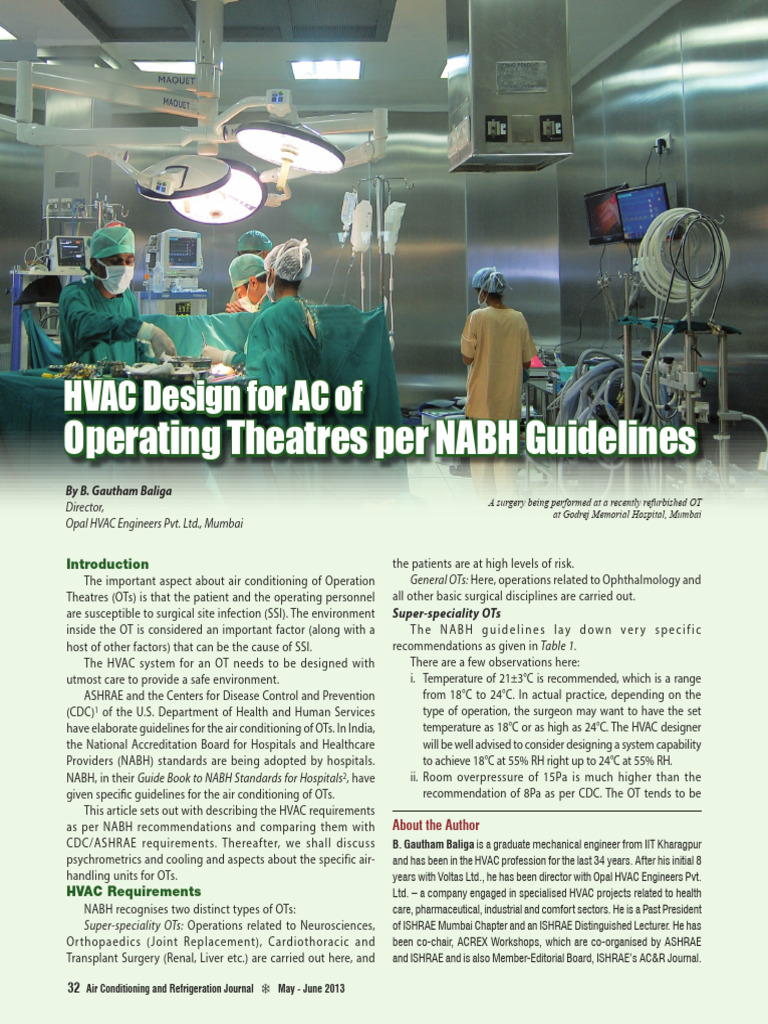 HVAC Design for Operation Theatres | PDF | Building Automation ...