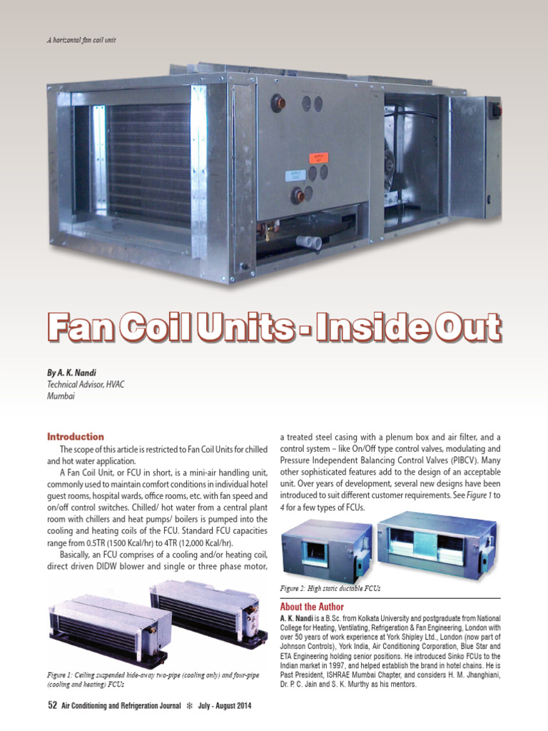 Understanding Fan Coil Units (FCUs) | PDF | Electric Motor | Air ...