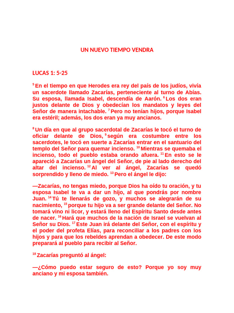 Un Nuevo Tiempo | PDF | Oración