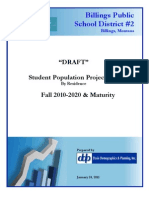 "DRAFT" Student Population Projections by Residence Fall 2010-2020 & Maturity - January 24, 2011