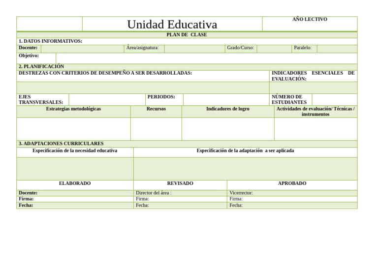 Ejemplo de Plan de Clase Educativa | PDF