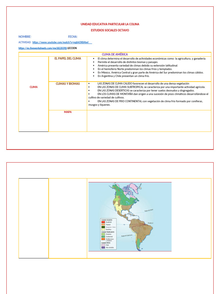 Climas y Biomas de América | PDF