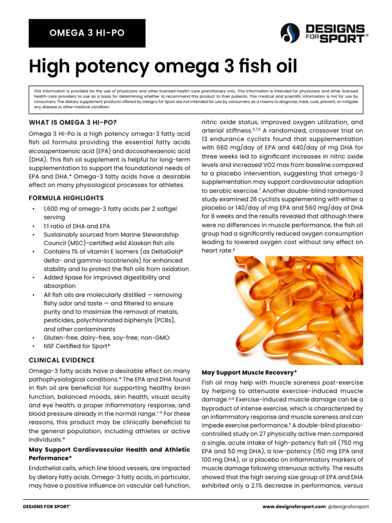 DFS Product Science Sheets Nov24 | PDF | Omega 3 Fatty Acid | Fish Oil