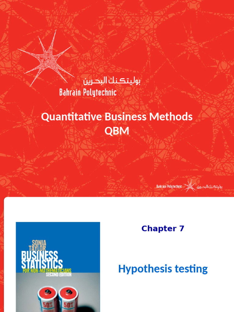 Ch7 - Hypothesis Testing | PDF | Statistical Hypothesis Testing ...