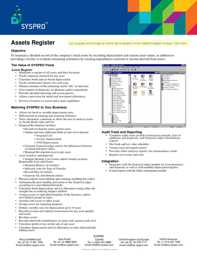 Assets Register | PDF | Finance & Money Management