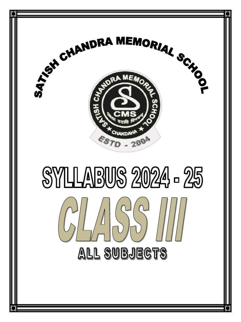 Final Syllabus Class 3 | PDF