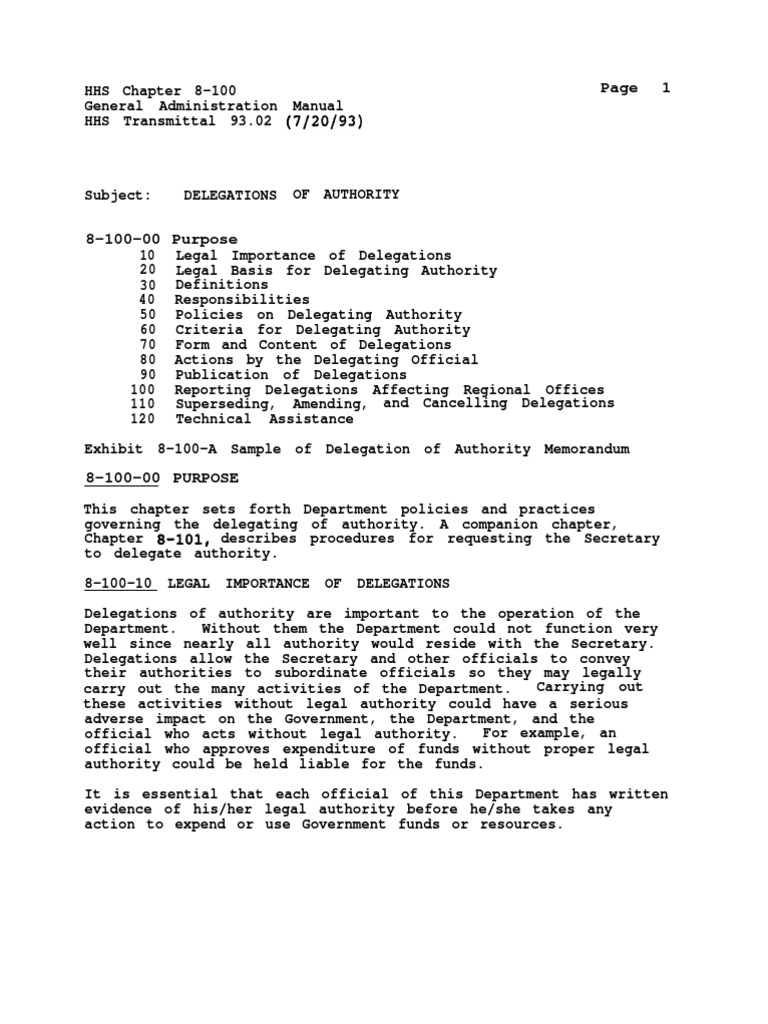 Delegation of authority document samples picture