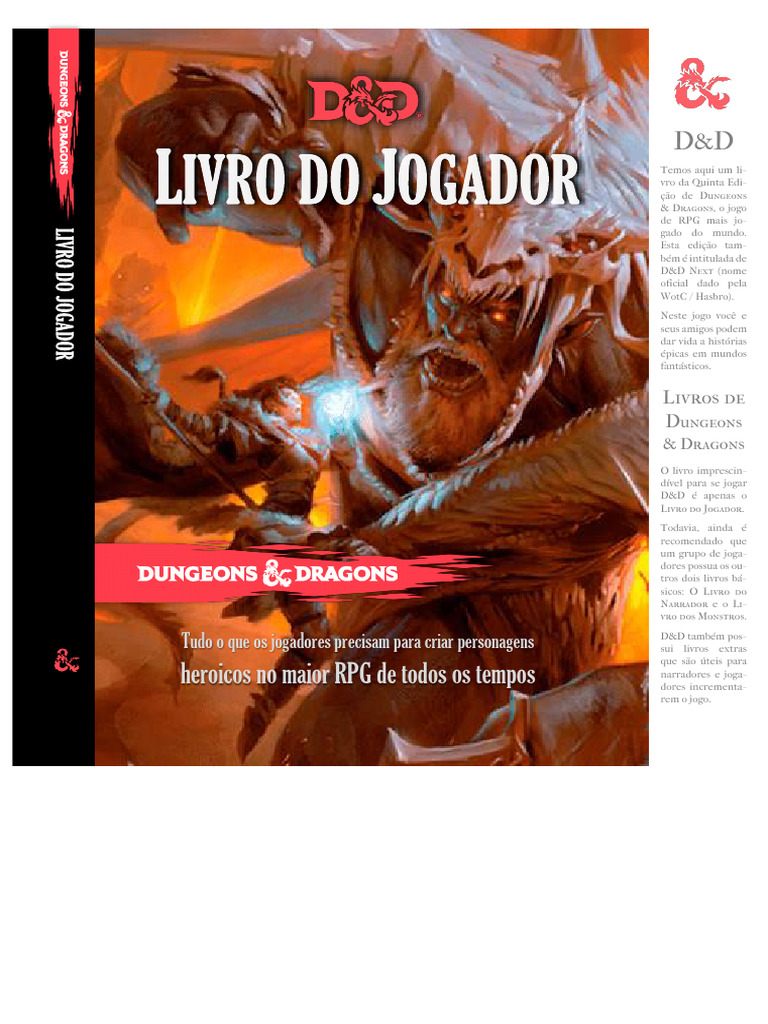 Capa D&D Livro Do Jogador | PDF | Dungeons & Dragons (jogo) | Jogos de RPG