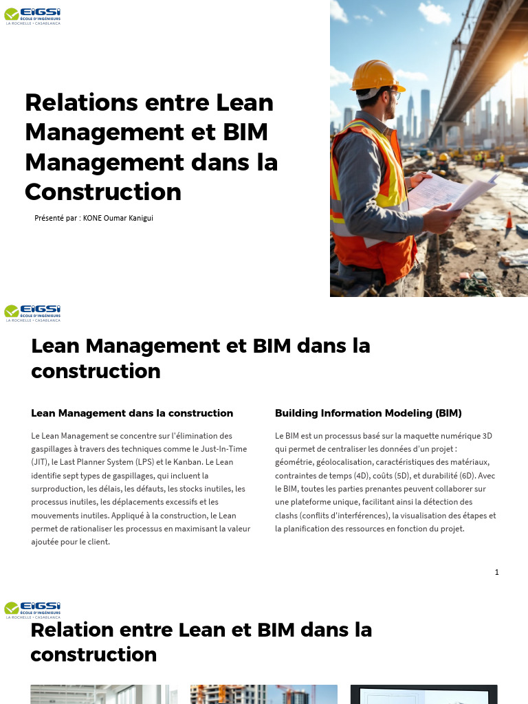 Synergie Lean et BIM en Construction | PDF | Building information ...