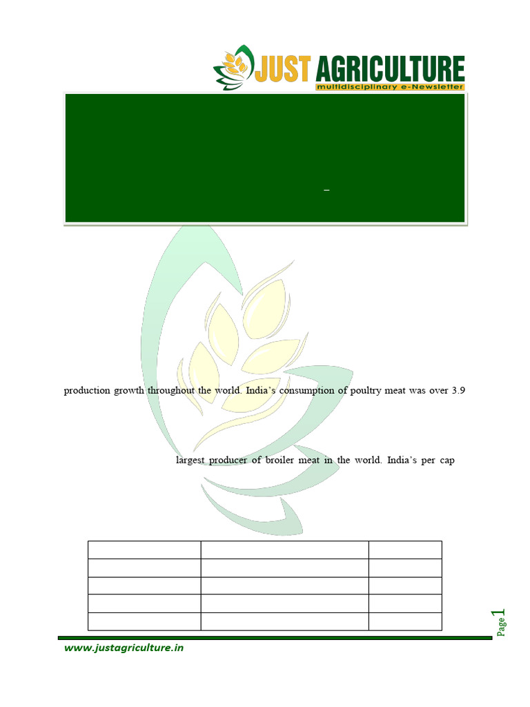 Just Agri Pdf Meat Poultry