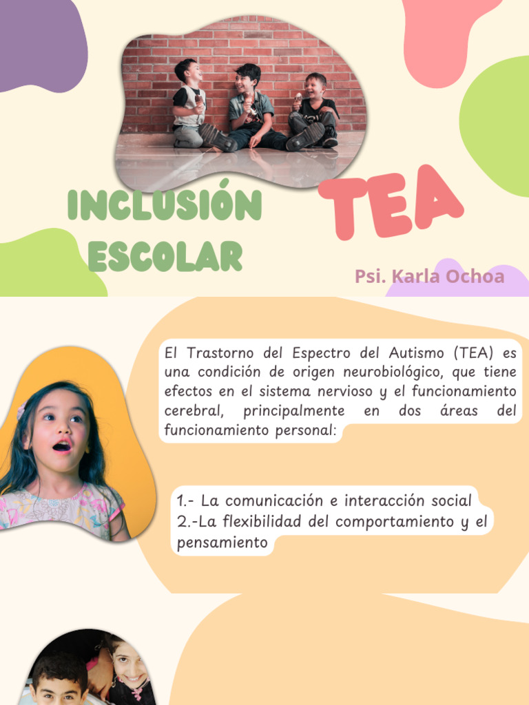 Inclusión Escolar TEA | PDF | Espectro autista | Sicología