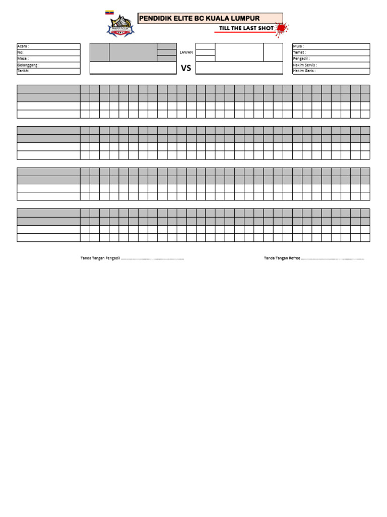 Scoresheet 2019 New | PDF