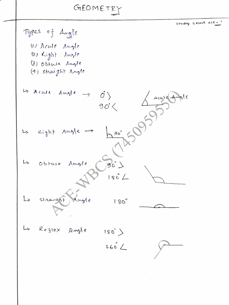 Geometry Angle Formulas for Class 5 | PDF | Triangle Geometry ...