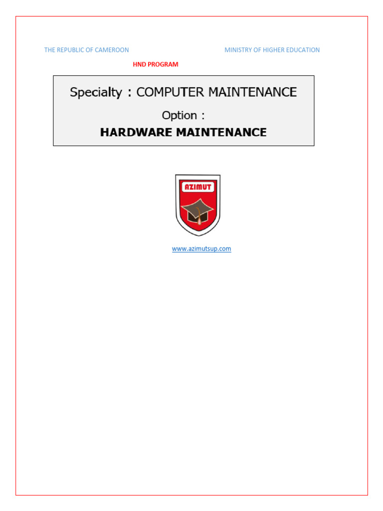 Computer Maintenance HND Program Overview | PDF | Power Inverter ...