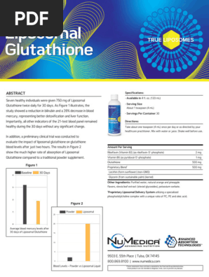 Liposomal Glutathione Study Results | PDF | Liposome