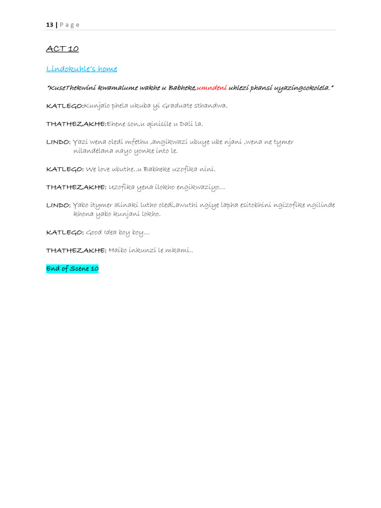(Samkelo Radebe) UMGCAGCO USEKHAYA-1 | PDF