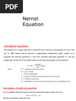 Nernst Equation | PDF | Science & Mathematics