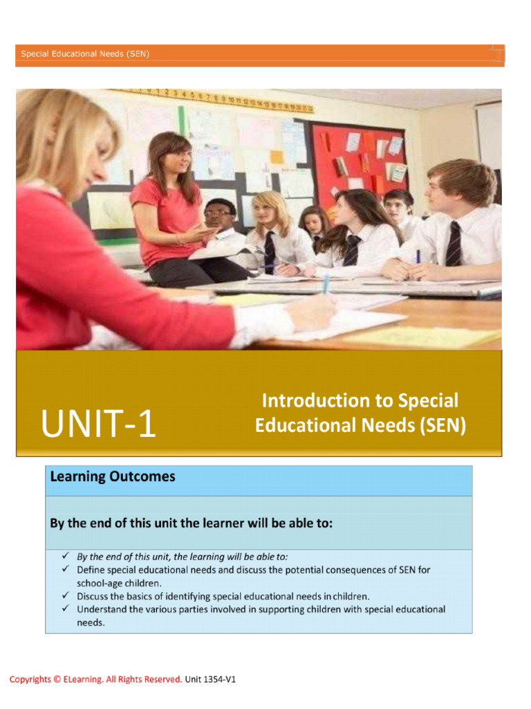 1676905974unit 1 Introduction To Special Educational Needs (SEN ...