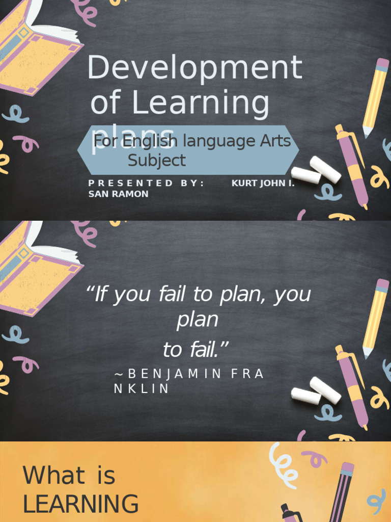 English Language Arts Developing of Learning Plans - San Ramon | PDF ...