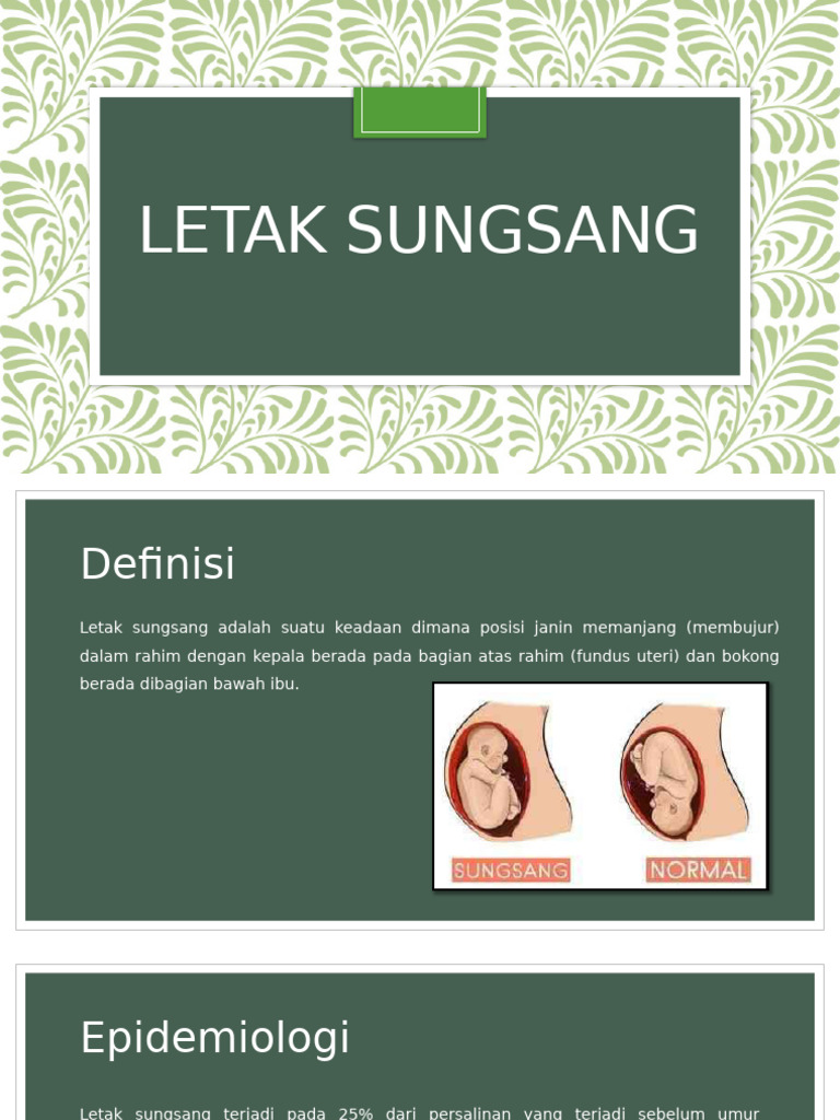 Letak Sungsang: Definisi dan Tatalaksana | PDF