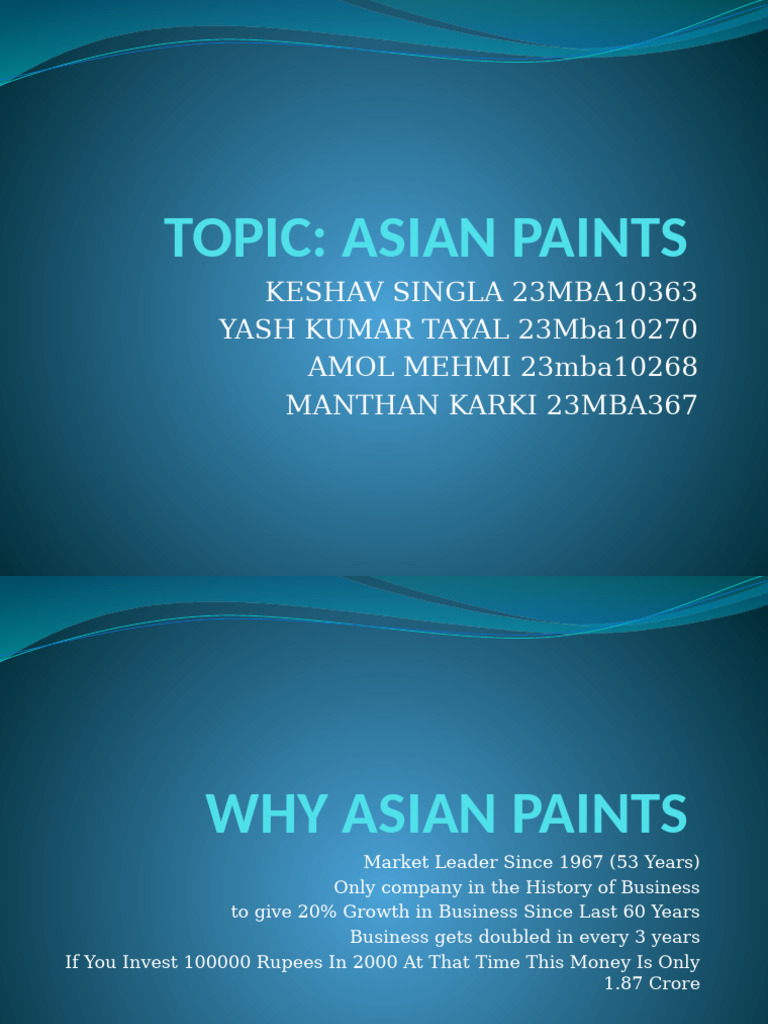 Asian Paints: Market Leadership Strategies | PDF | Marketing