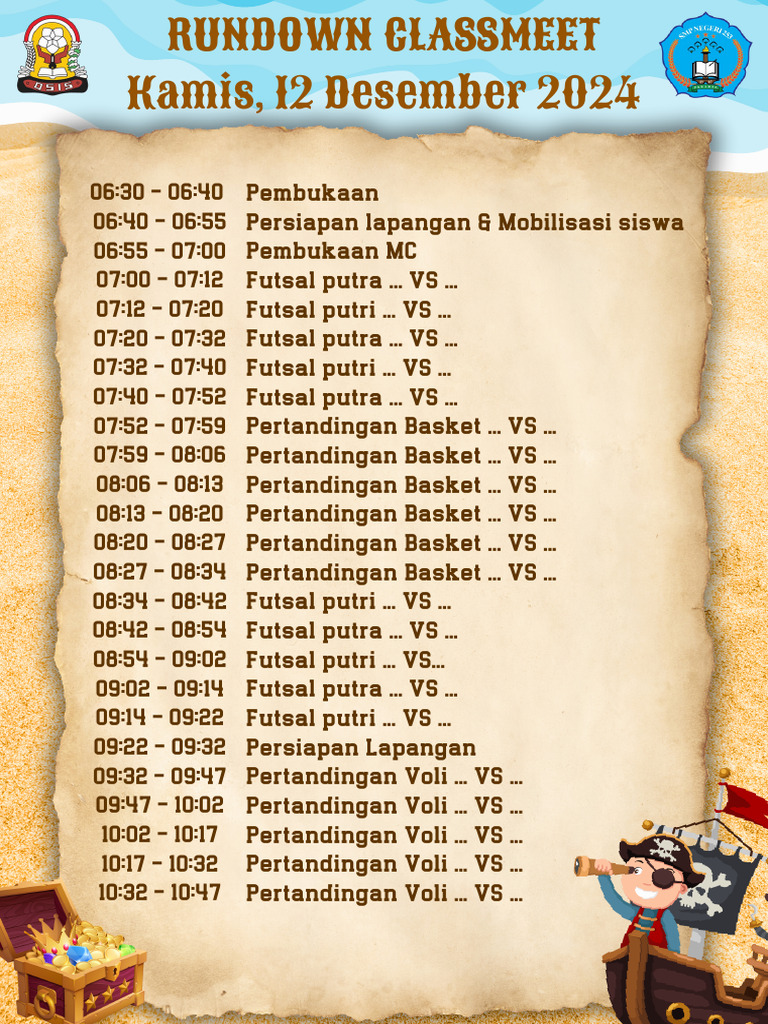 Rundown Classmeet JEJAK | PDF
