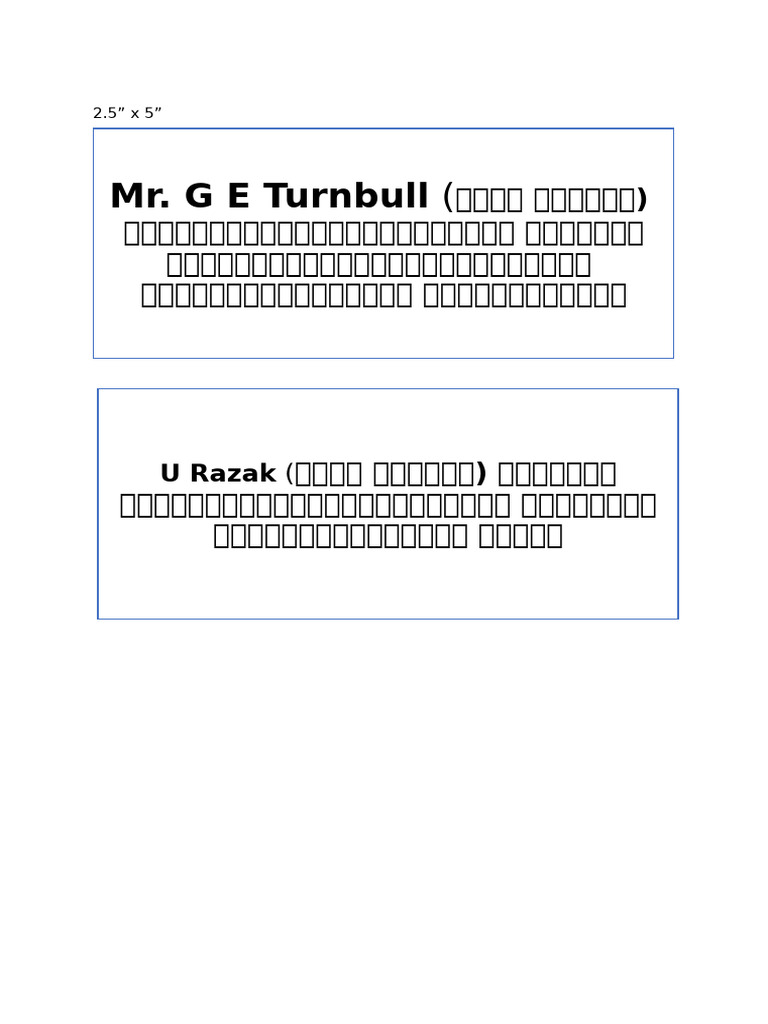 Mr. G E Turnbull: U Razak | PDF
