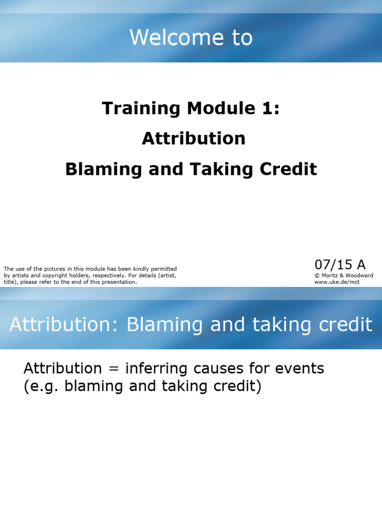 Module A (Attributional Style) English | PDF | Thought | Hospital