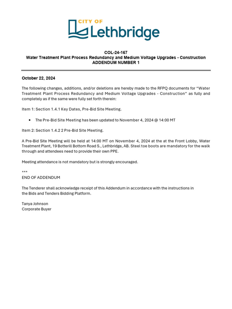 Addendum 1 | PDF