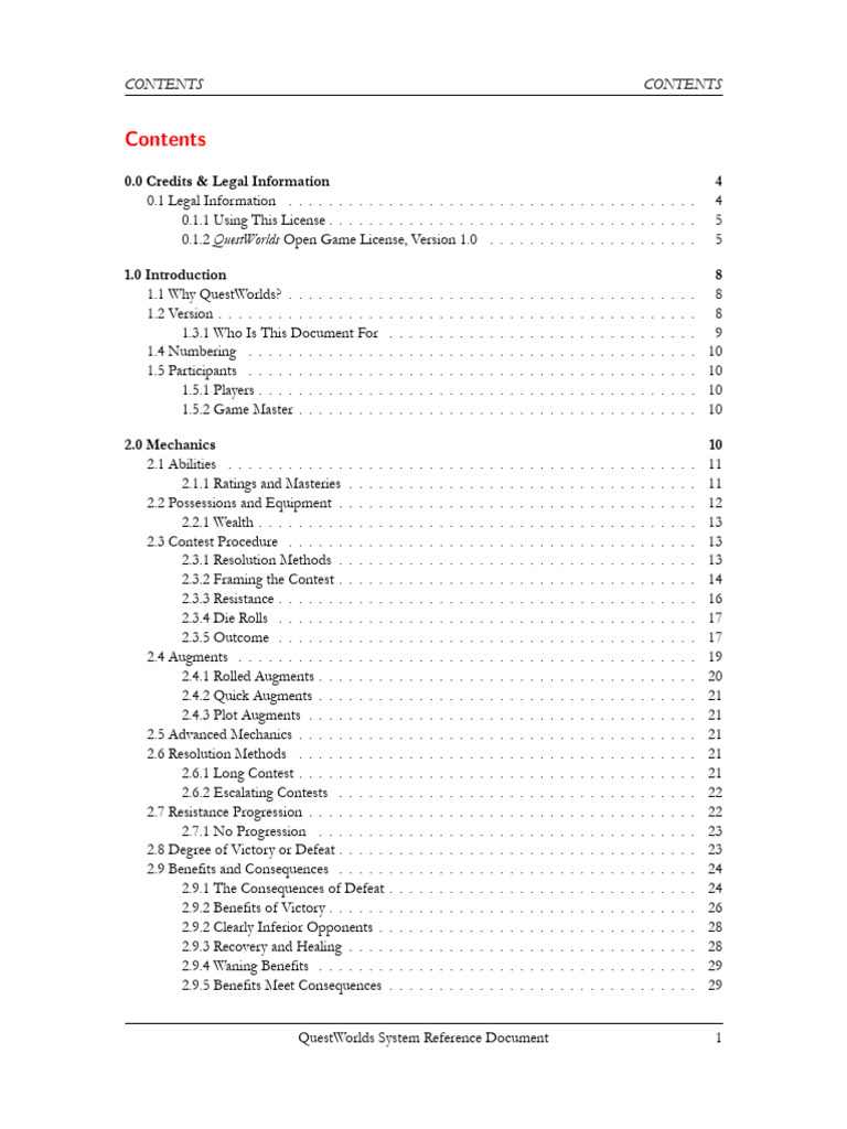 QuestWorlds RPG System Reference Document | PDF | License | Role ...