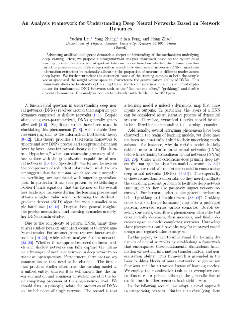 Framework for Analyzing Deep Neural Networks | PDF | Deep Learning ...