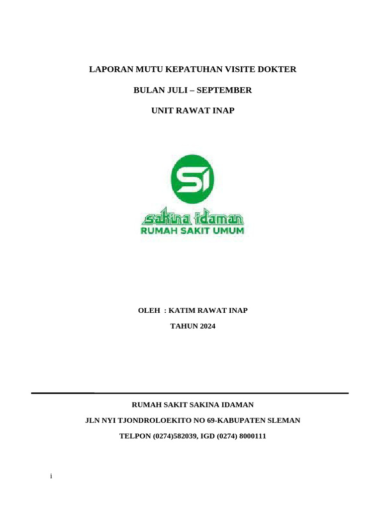 Lap Mutu Rawat Inap Juli - September | PDF