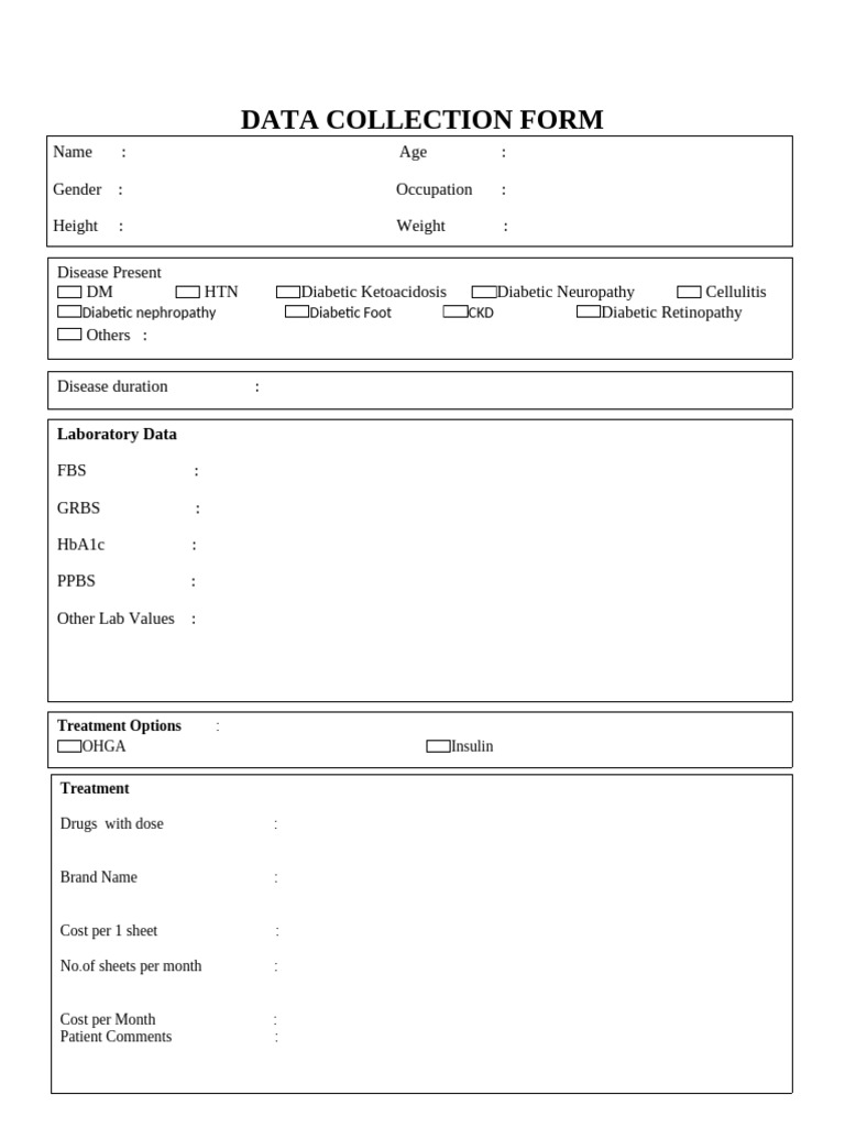 Data collection form pdf