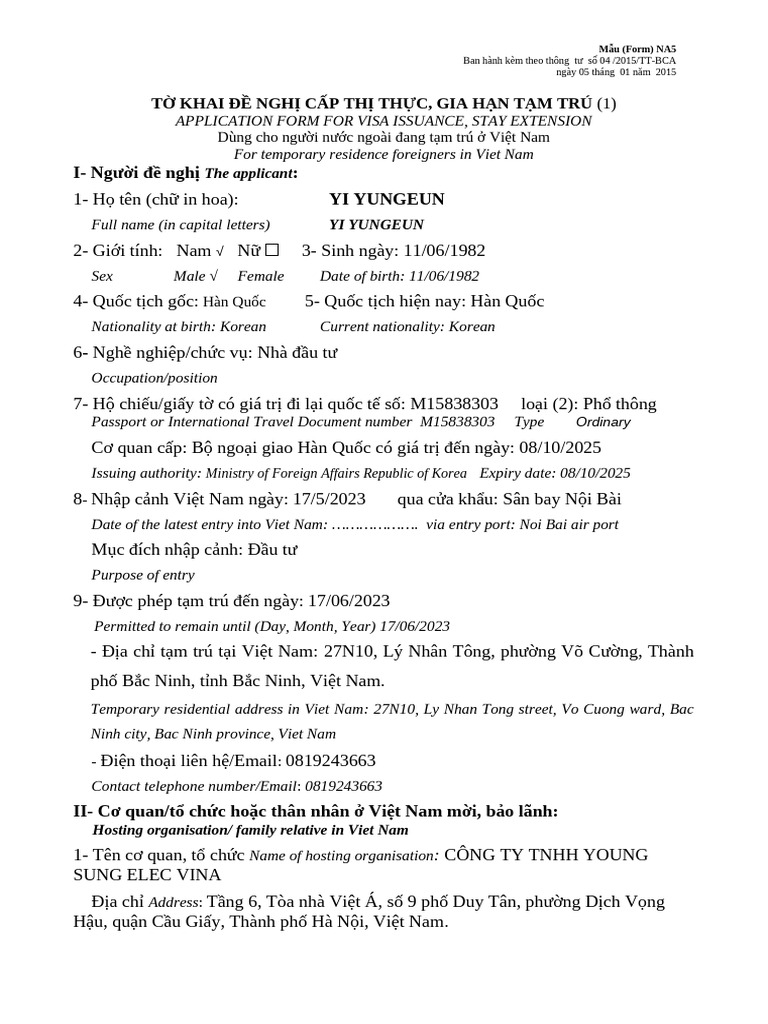 NA5 To Khai | PDF