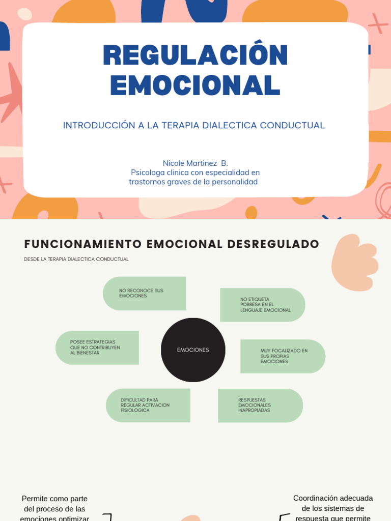 Regulación Emocional en Adultos: DBT | PDF | Las emociones ...