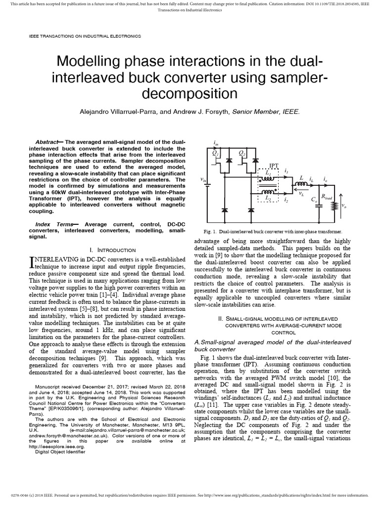 Modelling Phase Interactions in Buck Converters | PDF | Power ...