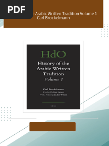 Download Full History of the Arabic Written Tradition Volume 1 Carl Brockelmann PDF All Chapters