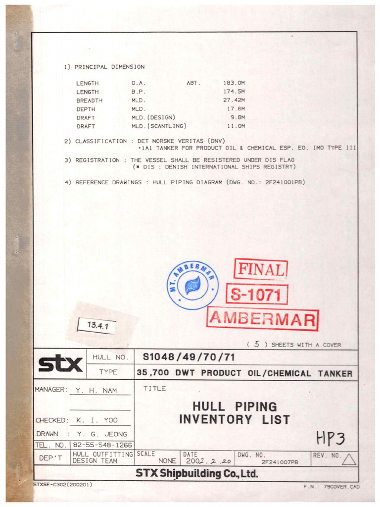 Hull Piping Inventory List | PDF