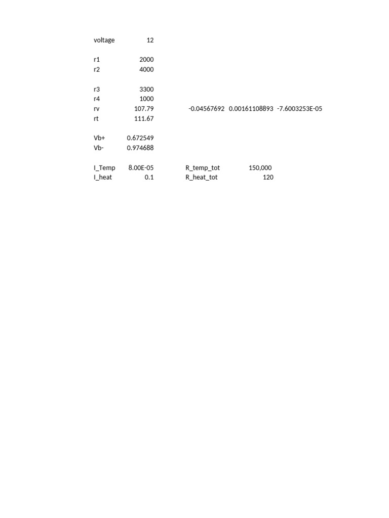 Voltage and Temperature Data Analysis | PDF | Electrical Resistance And ...
