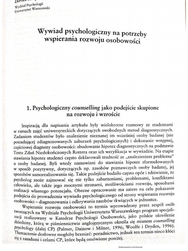 Wywiad Wspieranie Rozwoju Pdf