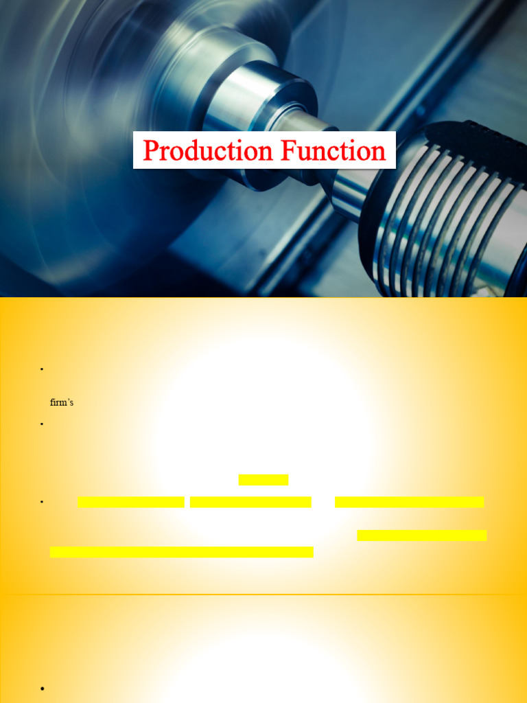 Understanding Production Functions and Returns | PDF | Production ...