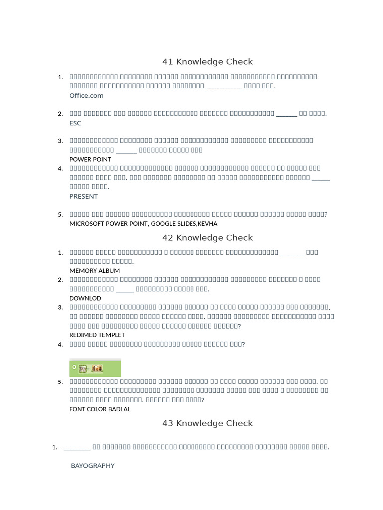 41 Knowledge Check | PDF
