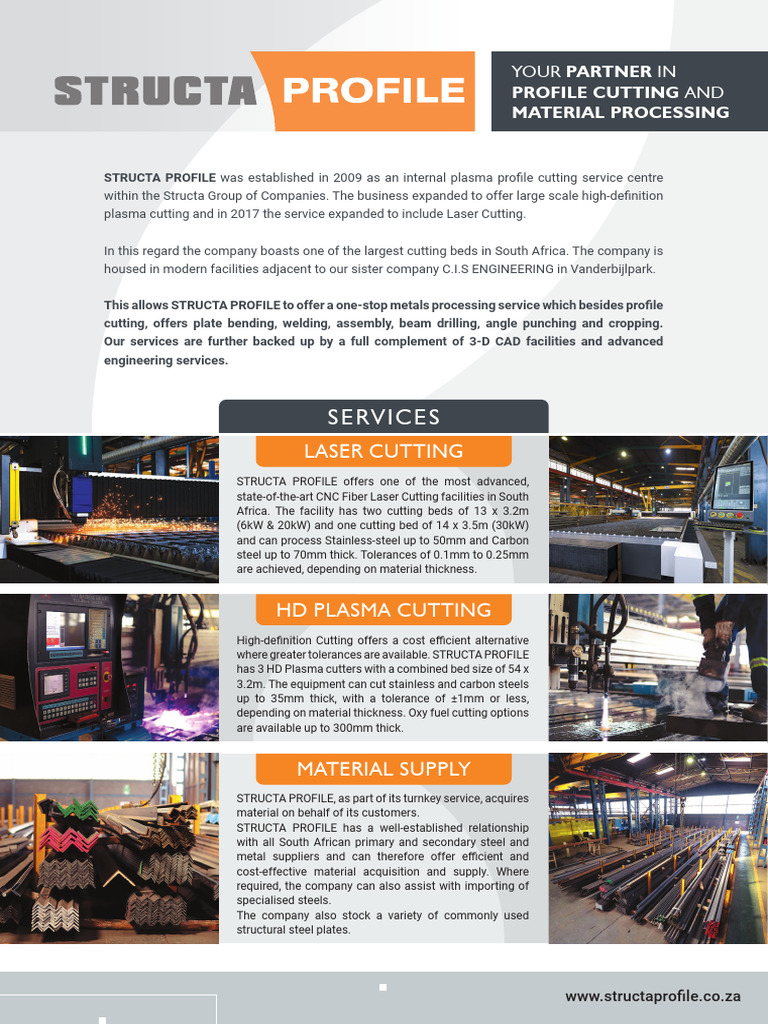 Structa Profile: Advanced Cutting Services | PDF | Structural Steel ...