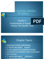 Statistics-Fundamentals of Hypothesis Testing