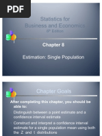 Statistics Estimation Single Population
